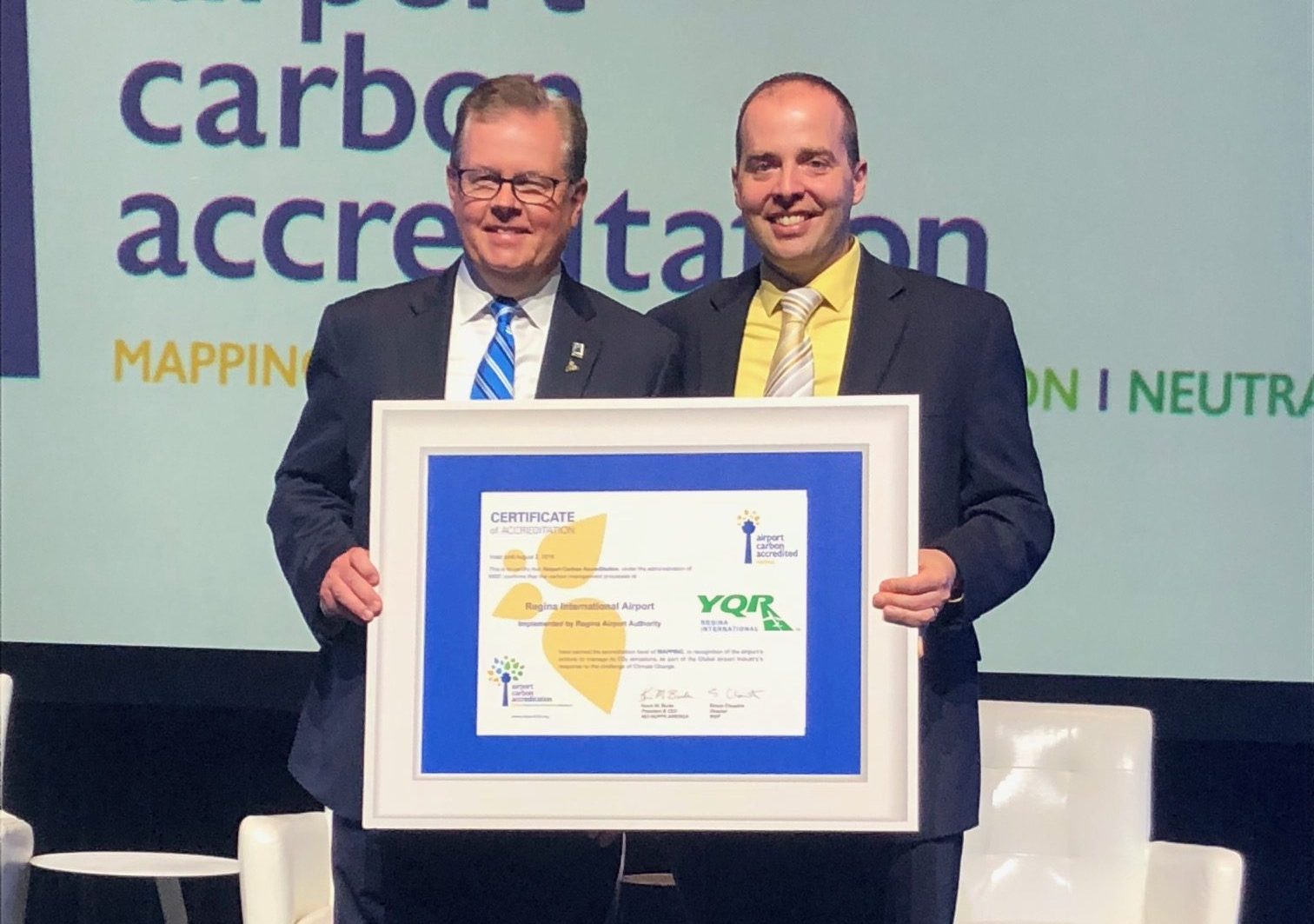 Regina Airport Authority Awarded Level 1 Carbon Accreditation